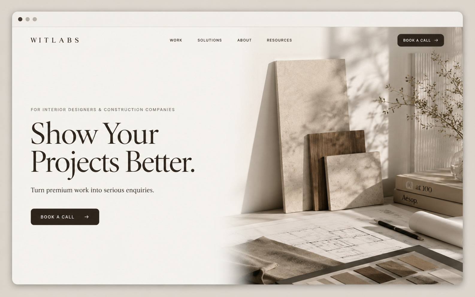 WitLabs landing page concept with a clean conversion-focused structure.